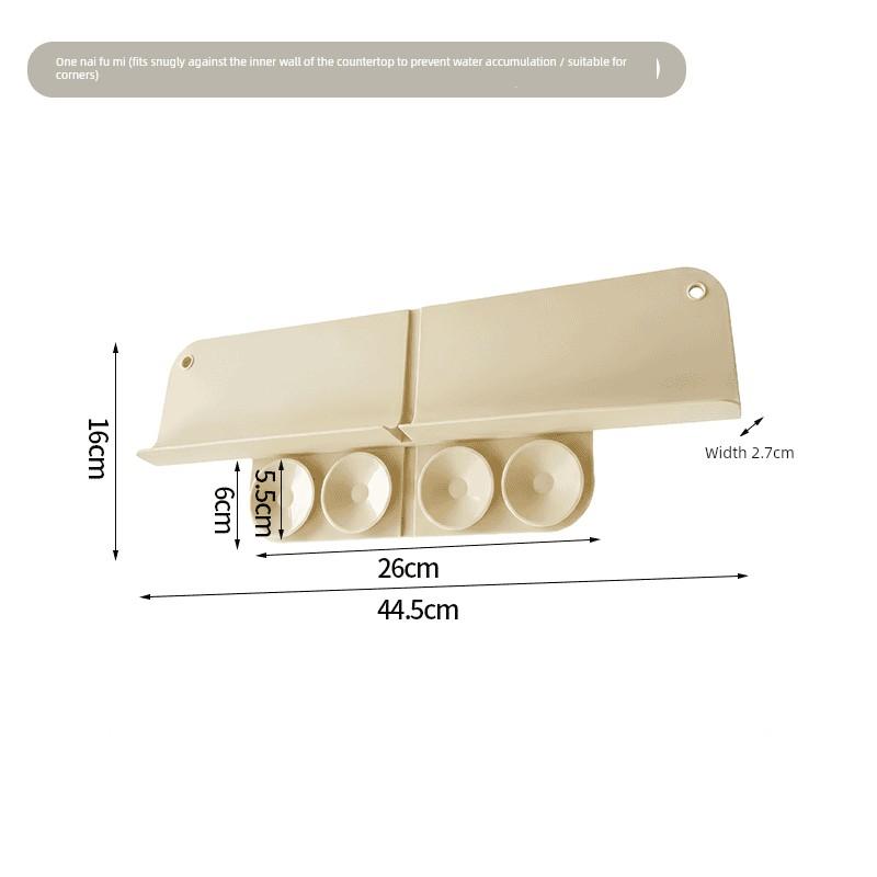 Foldable Splash-Proof Water Barrier with Suction Cups, Foldable Water Barrier for Kitchen Countertops, Anti-Splash Mat for Sink, Partition Board