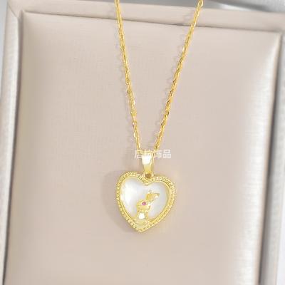 Love Necklace Women'S Simple And Sweet Temperament Pendant Delicate Collarbone Chain