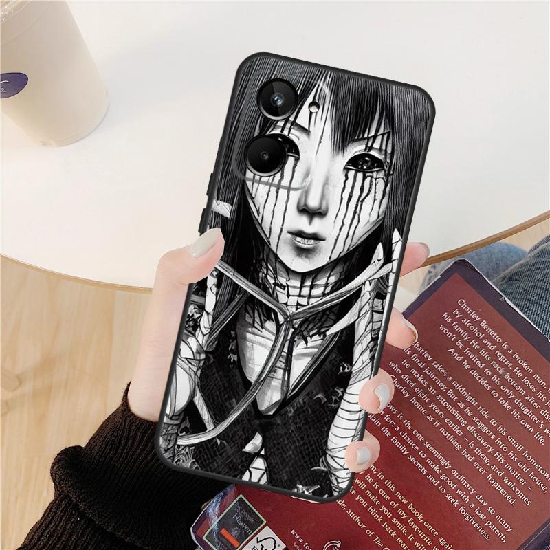 Horror Manga Style Case For Realme GT 6 6T 5 GT7 Pro 10 11 12 13 14 Pro Plus C53 C51 C21Y C25S C55 C67 C61 C75