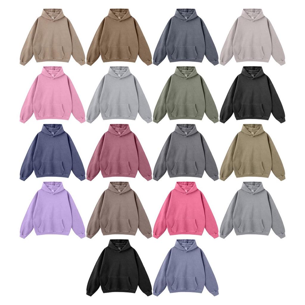 420g Salt-Washed Distressed Oversized Retro Hoodie