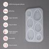 Waterdrop Oval Shape Silicone Pendant Mold 6 Cavities Epoxy Resin Mold  Jewelry Making