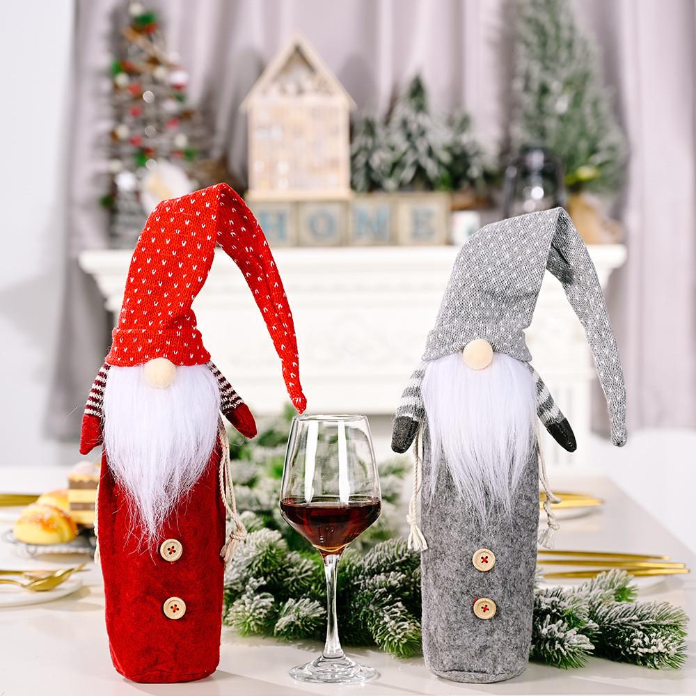Festive Christmas Decoration Rudolph Wine Bottle Bag Set For Holiday Cheer And Joyful Gifting