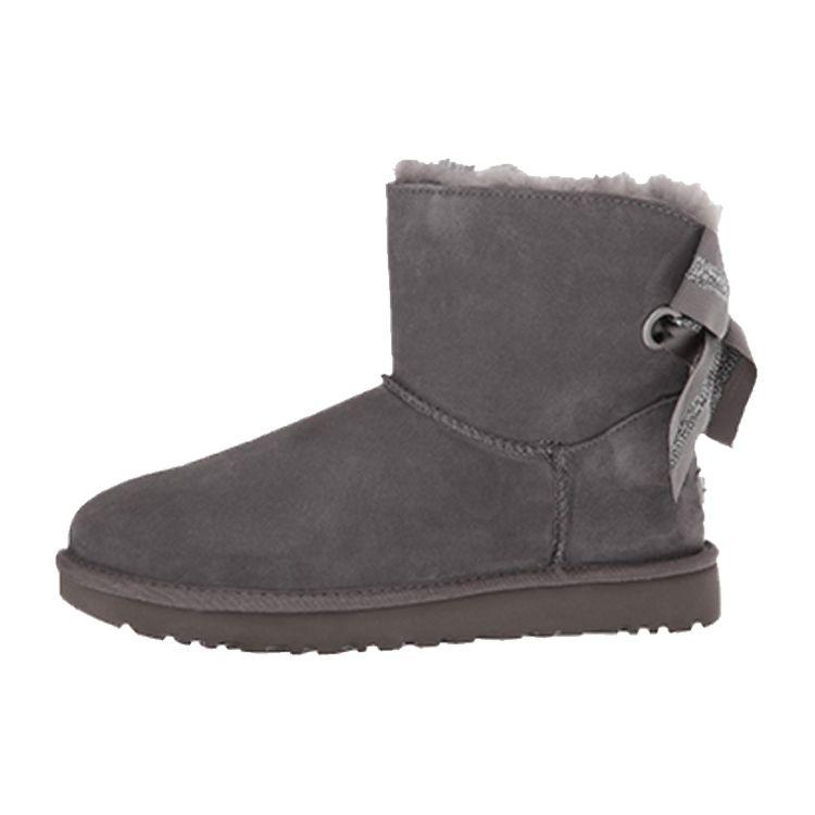 UGG Classic Bow Warm Short Snow Boots Women boots Charcoal 1100212W-CHRC 36