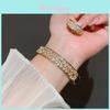Elegante Bracciale Geometrico a Doppio Strato con Placcatura Oro e Argento per Accessori Donna