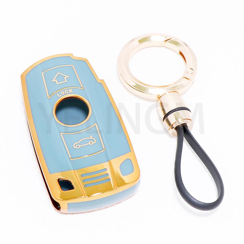 YELINGM TPU Car Smart Key Case CoverFor BMW 1 3 5 6 Series E60 E61 E70 E81 Z4 E87 E90 E91 E92 X1 X5 X3 Protector  Shell Fob