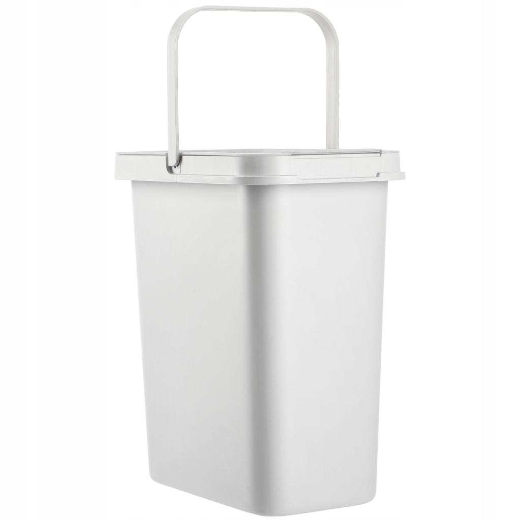KADAX Hanging Trash Can 12L Gray Container for Sorting with Handle