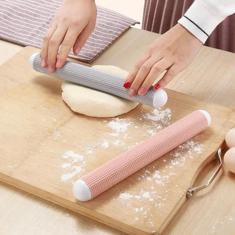1Pc Multifunctional Bake Non-stick Dumpling Wrapper Rolling Pin Noodle Dough Roller