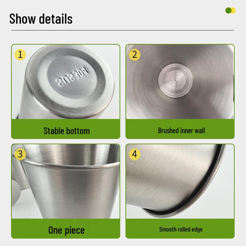 Commercial Stainless Steel Drink Cup Set