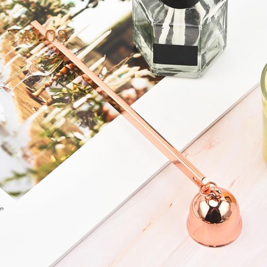 Zvonový zhášeč svíček s dlouhou rukojetí Leštěná nerezová čajová svíčka Čajová svíčka Knot Flame Snuffer Zátka svíčky Příslušenství ke svíčkám