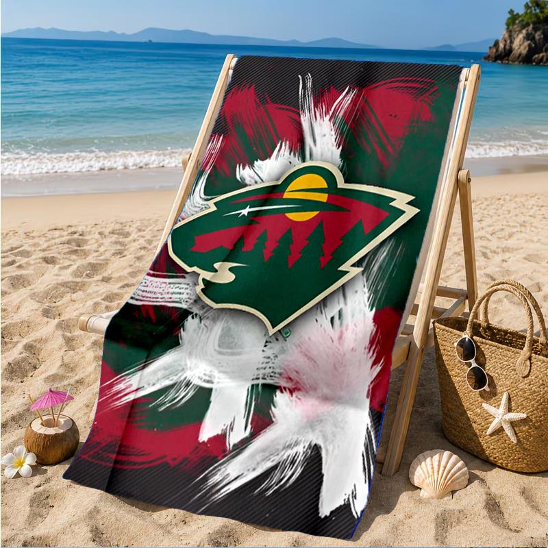 Minnesota Hockey Team Beach Towel, Super Soft Microfiber, Perfect Gift for Her/Him, Birthday, for Pool, Beach, Travel, Decor Beach Party