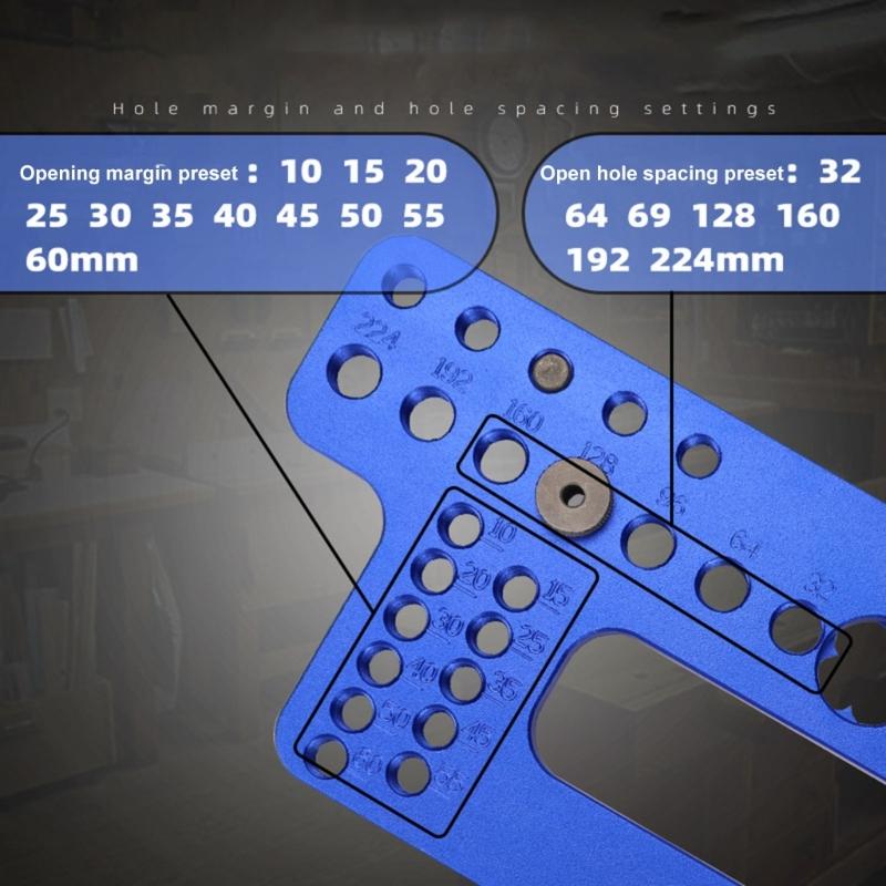 Adjustable Door Drawer Handle Knob Pull Drill Template Woodworking Tool for Carpenter Work Layout and Measuring Tools