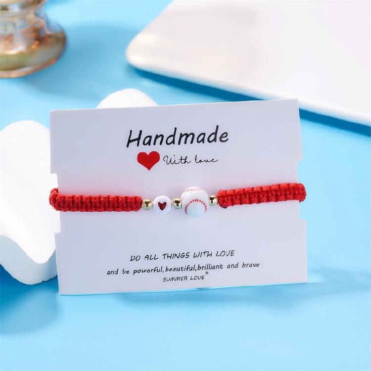 Kugelförmiges Armband mit verstellbarem Kordelzug, handgefertigtes Armband, Glücksbringer