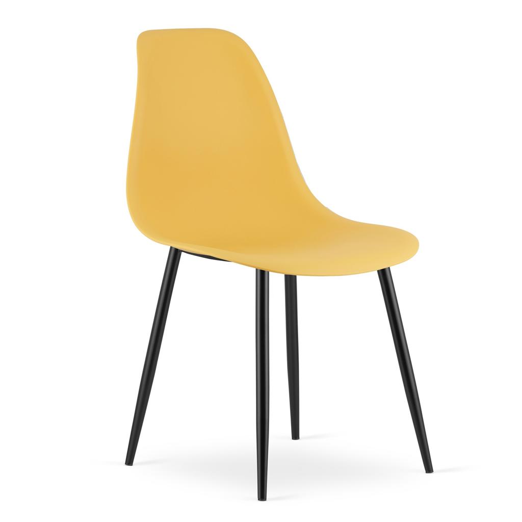 WAT chair mustard / black legs x 2