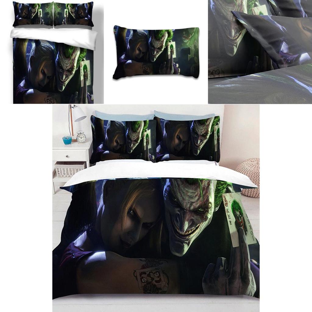 Megamind Quinn Harley Joker Duvet Cover With Pillow Cases Cartoon Set Bedding