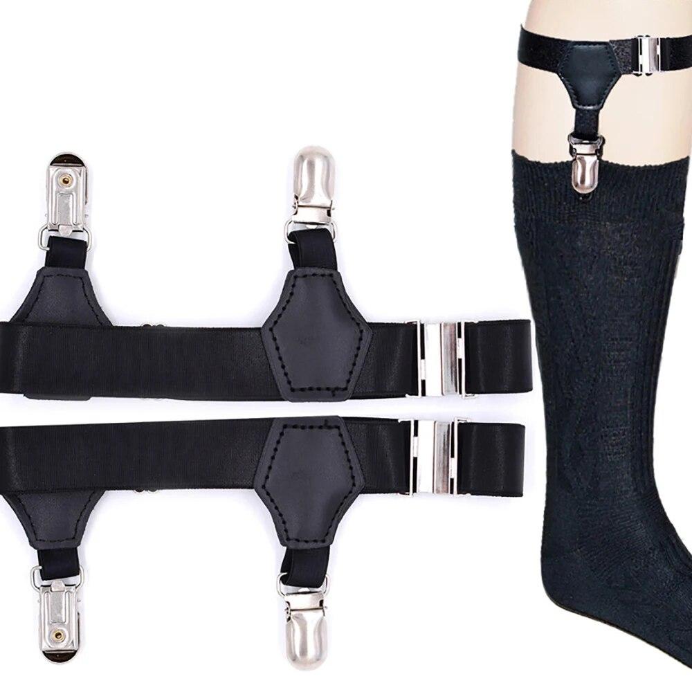 1Pair, Men, Lady, Women's, Elasticity, Heart, Faux Leather, Tight, Suspender, Garter Belts,