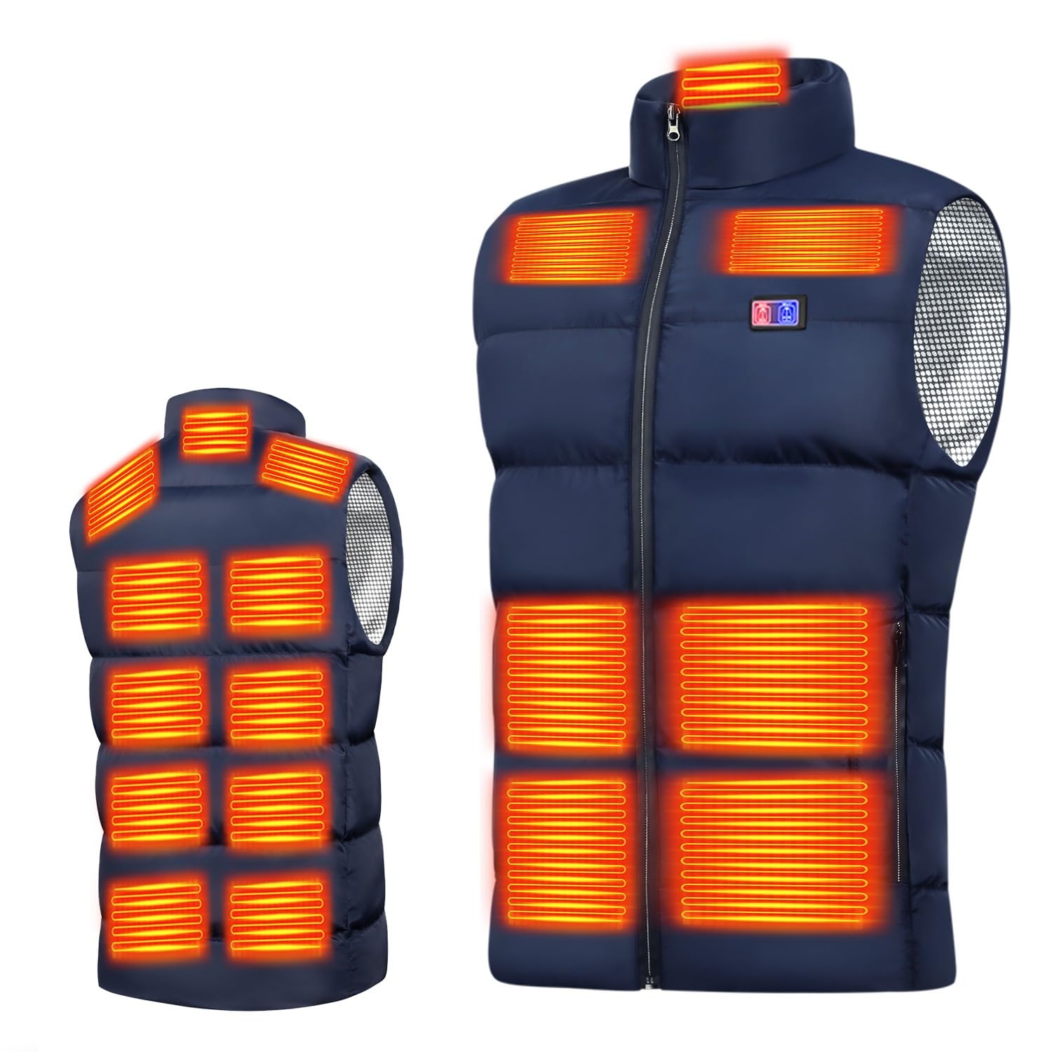 

Yoigood Electric Heated Vest Large 17 Heating Independent Front and Rear 3 Temperature USB Heated Fast and Fully Energy Perfect for and Cold Weather