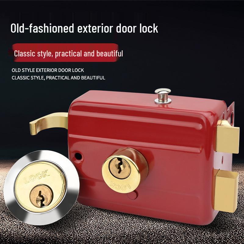 Home 559 Anti-theft Double Tongue Door Lock for Bedroom and Wooden Doors, Exterior Mount, Universal Fit 556