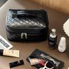 MDNGMDNG Large Capacity Quilted Travel Makeup & Toiletry Bag