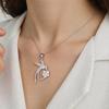 My Shape Hummingbird Flower Pendant Necklaces for Women Girls Bird Floral Stainless Steel Chain Choker Fashion Jewelry Gifts