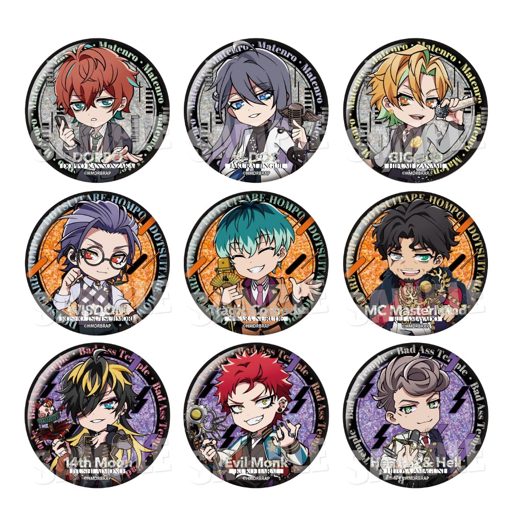 

Hypnosis Mic Division Rap Battle Rhyme Anima + Trading Glitter Can Badge [Bbox] 9-Piece Box