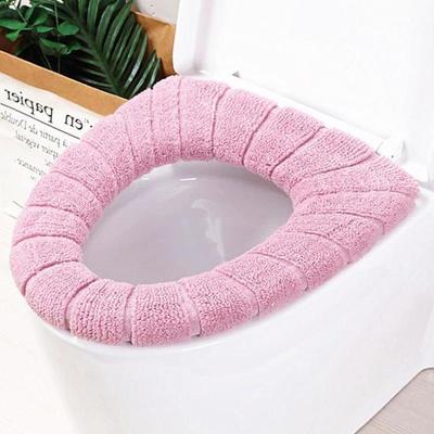 Bathroom Soft Toilet Seat Cover Washable Warmer Mat Pad Lid Cushion Closestool