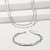 Women Necklace Bracelet Hoillow Out Shimmering Surface Adjustable Length Lady Wrist And Neck Jewelry for Daily Wear Weddings Parties