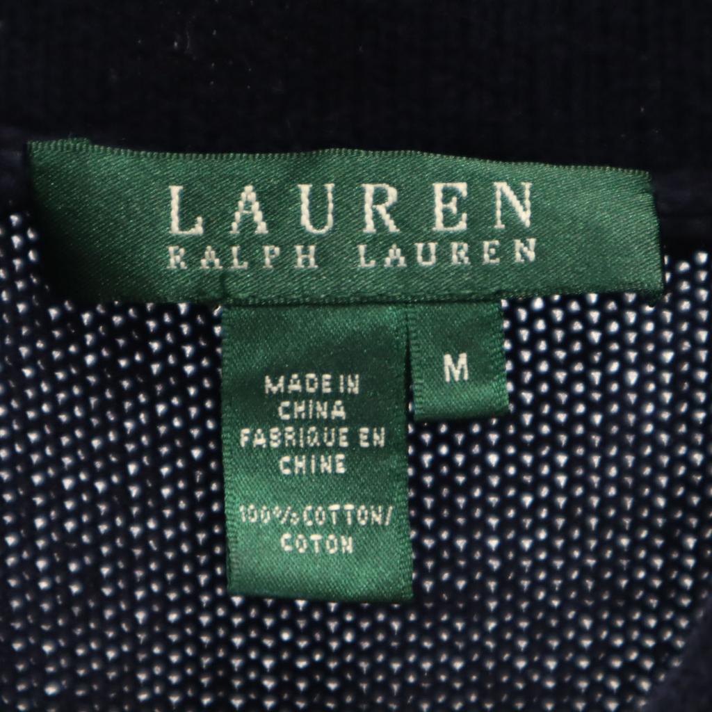 LAUREN RALPH LAUREN Long sleeve Shawl collar sweater M Navy knit Women Used