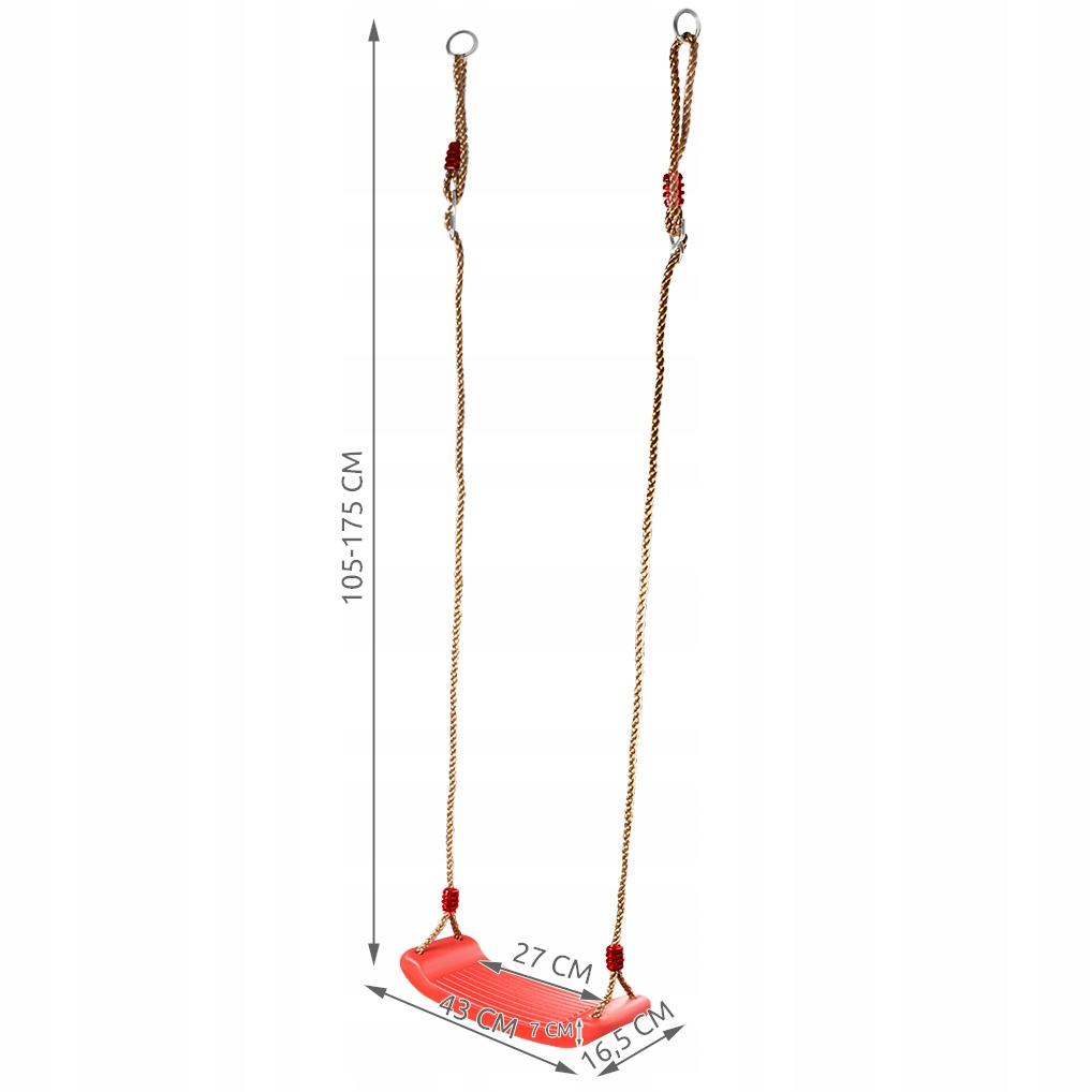 Garden Swing Strong Plastic Red For Children Profiled Board