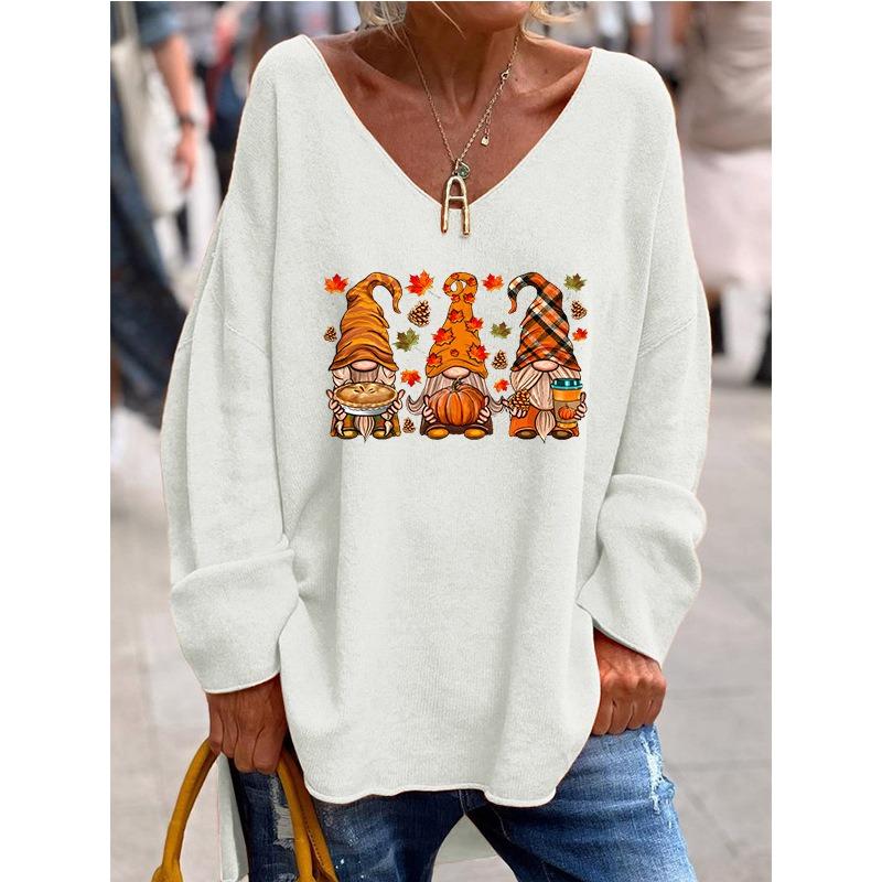 IHUASU Women s Fashion Casual Long Sleeve V-Neck Blouses & Shirts S