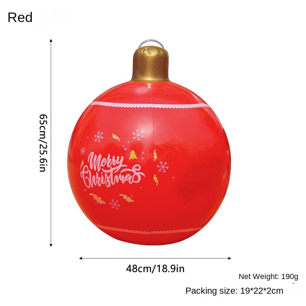 PVC Inflatable Christmas Ball Garden Decoration Lantern Ball Christmas Supplies Toy Atmosphere Ball