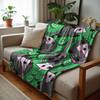 Oil Paint Scatter Flower Soft Flannel Blanket Breathable Warm Throw for Office Car Sofa Kids Room Birthday Xmas Gift