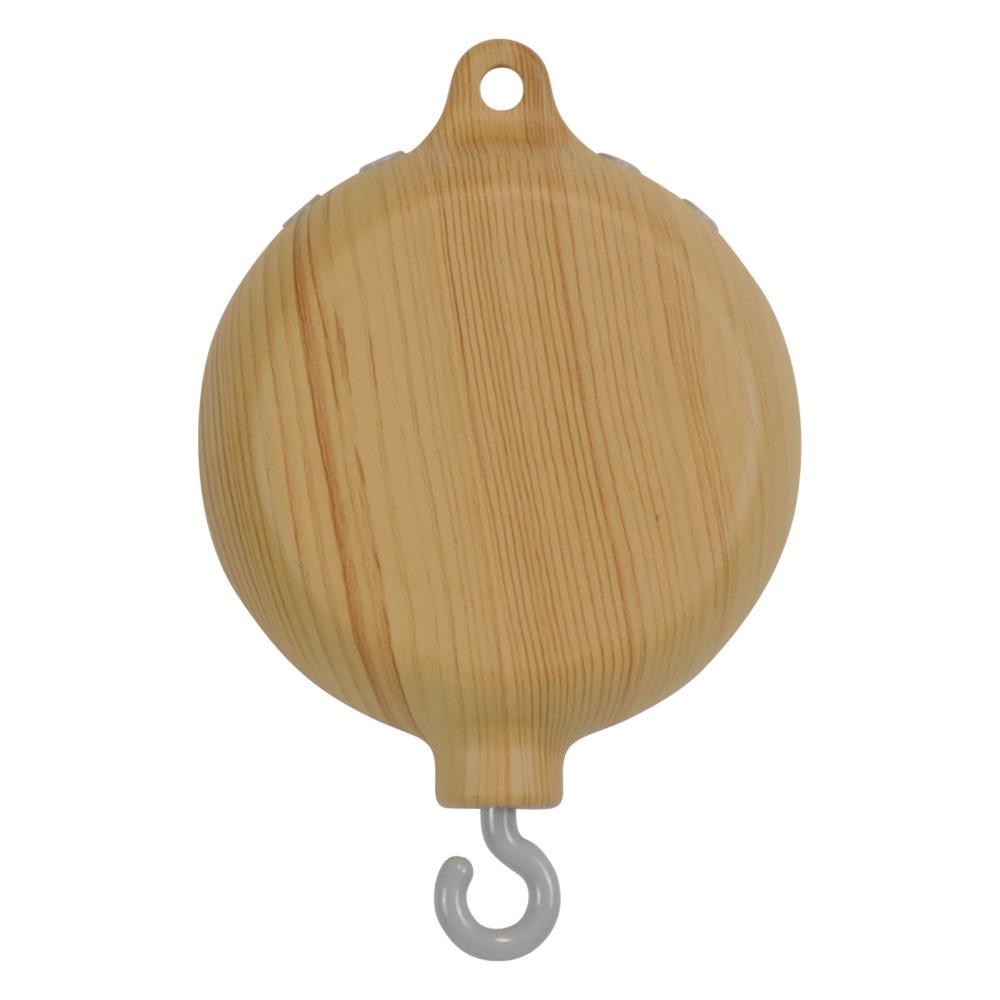 Wood Grain Baby Crib Mobile Plastic Infant Bed Decor Rotatable Crib Mobile Toy Baby Crib Music Box