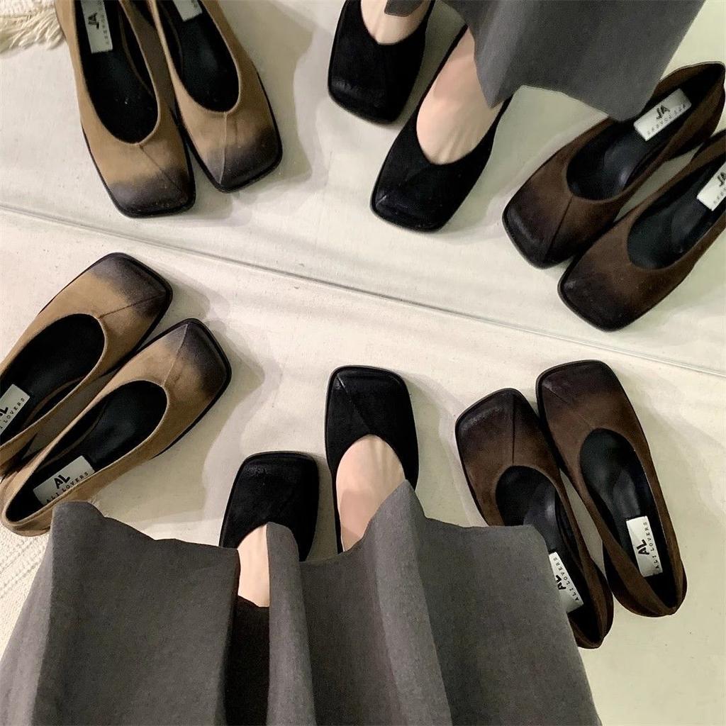 Small single shoes spring explosion shows high Mary Jane shoes niche high value summer Internet celebrity design sense fried street
