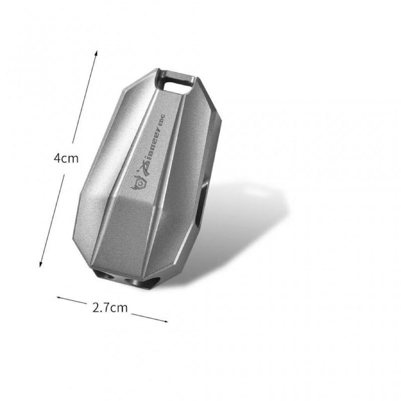 Titanium Survival Whistle Compact EDC Outdoor Camping Emergency Signal Tool Lightweight Portable