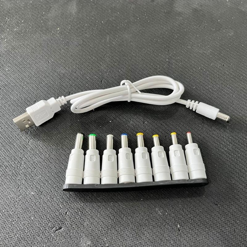 USB Boost USB toDC Step-up Converter Cable 5V to DC9V 12V 5.5x2.5mm 8 Connecters Power Converter Adapter Line