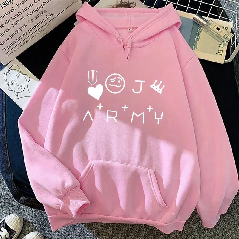 Arrival Bluza z kapturem Damska Moda K-pop Bluza z nadrukiem w stylu wojskowym Na każdą porę roku Dziewczęca Domowa Outdoorowa Codzienny Komfort Bluza wkładana