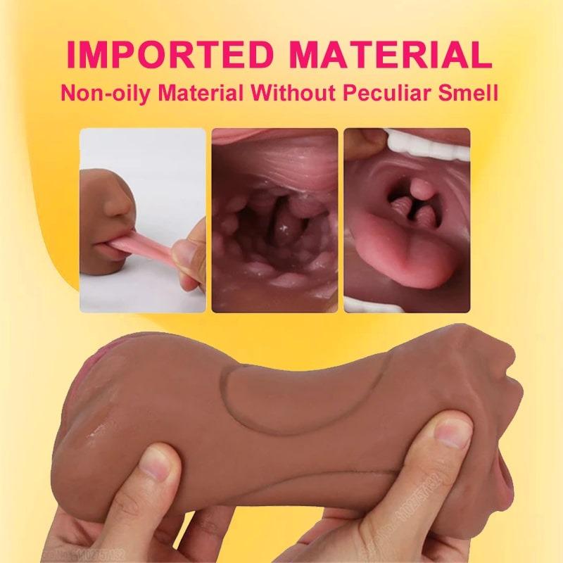 3 In 1 Male Masturbator Realistic Tight Vagina Anus Mouth Masturbation Cup Oral Simulatior Adult Sex Toys for Men Erotic Product