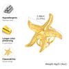 Starfish Open Rings for Women, Stainless Steel Adjustable Ring Beach Sea Ocean Fashion Jewerly Gift