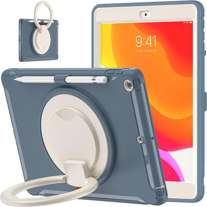 IPad 10.2 Case With Pencil Slot 360 Rotating Handheld Stand Shockproof TPUPC Cover 2019/2020 Models