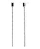 Alleun Silver 925 Cubic Tennis Chain Silver Earrings Long Drop