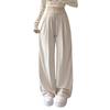 Striped Glutinous Rice Pants Women's Spring and Autumn New Lazy Wind High Waist Loose Wide Leg Pants Drape Straight Floor Pants