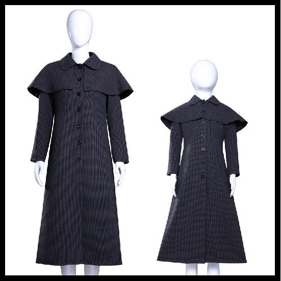 Wednesday Cosplay Costume Halloween Woollen Coat Women Trench Carnival Party Comic-con Role Playing Outfits