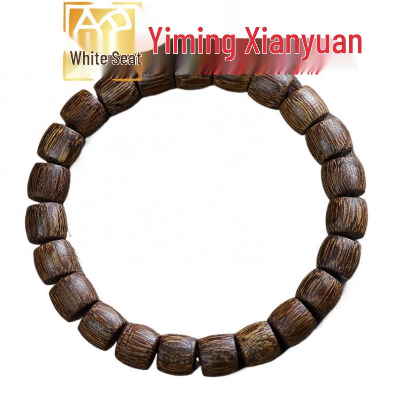 Браслет из бусин-разделителей из массива дерева Yiming Xianyuan - Унисекс, стиль Вэньвань, идеальный маленький подарок на Новый год
