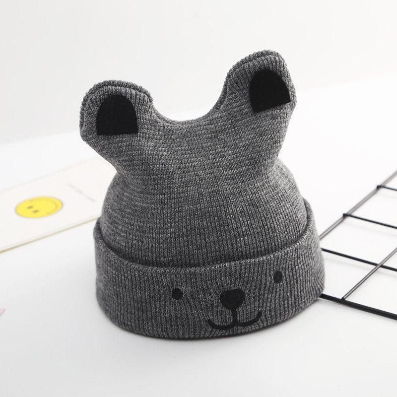 Spring Autumn Baby Hat for Boys Girls Knitted Cap Baby 3D Cartoon Hat  Winter Warm Solid Color Children Hat