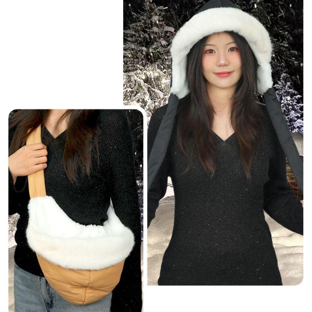 Bonnet pull doux en peluche, coupe-vent, cache-oreilles en peluche, polyvalent, protège-oreilles, chapeau, filles