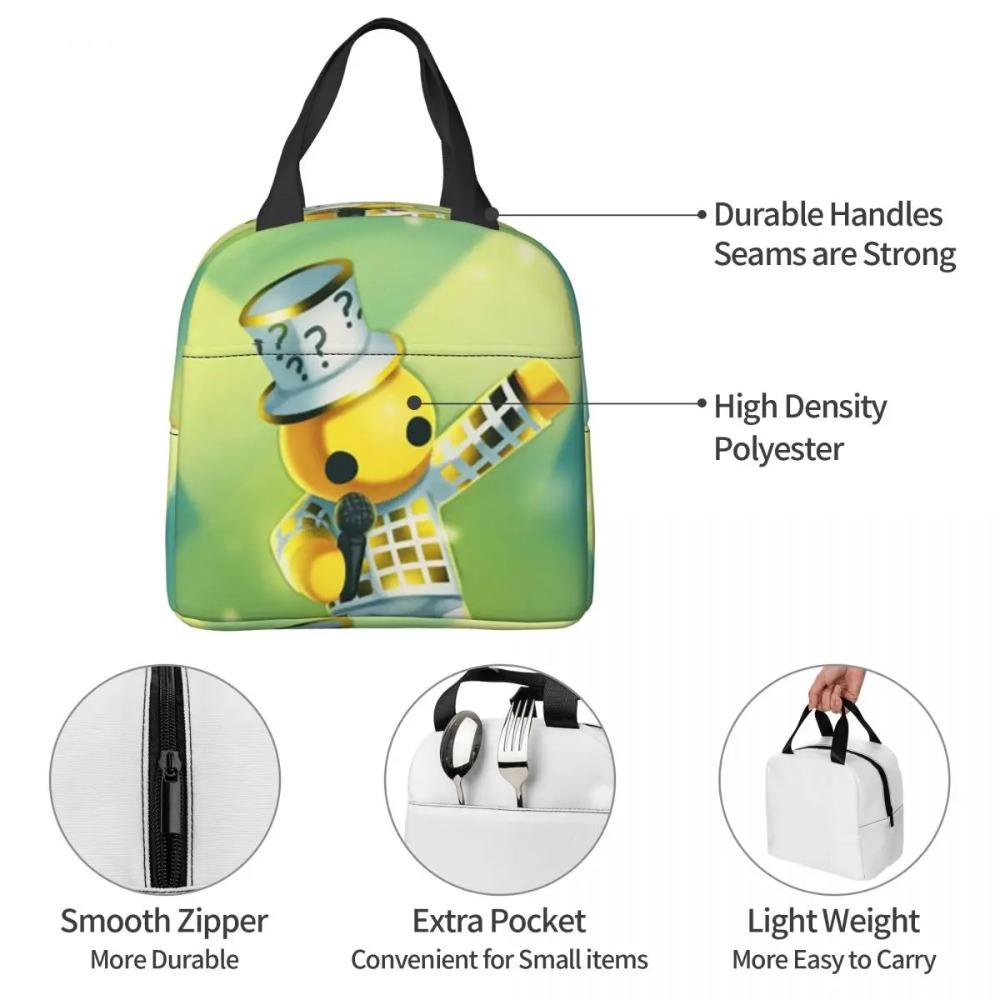Wobbly Life Gaming Funny Games Insulated Lunch Bag for Women Children Portable Food Boxes Thermal Lunch Box Tote