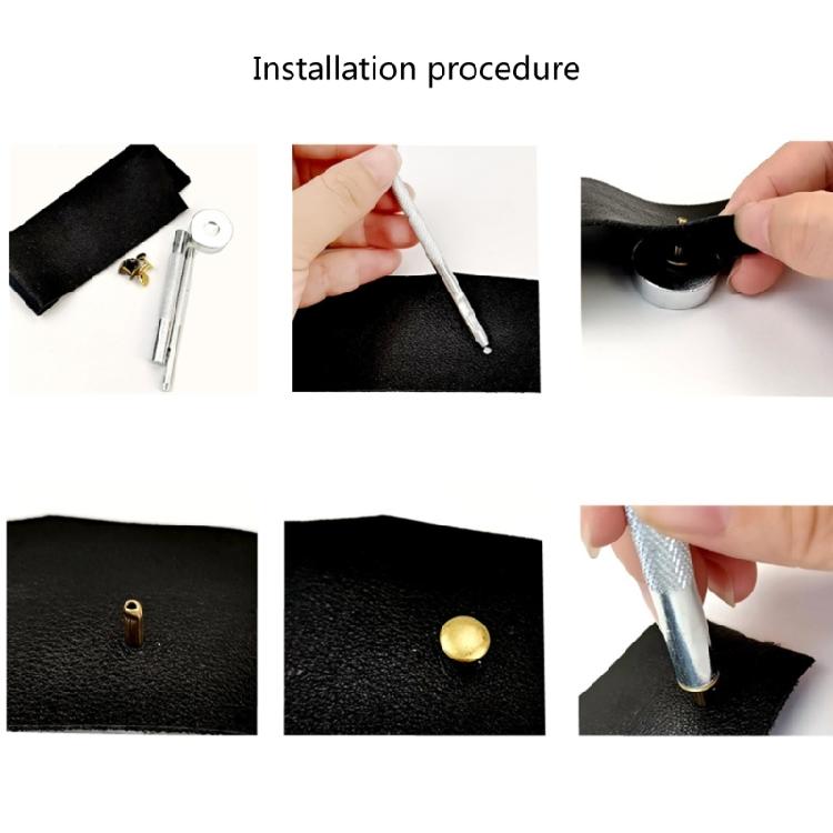 Leather Rivet Tubular Metal Studs with Setting Tools Punch Plier