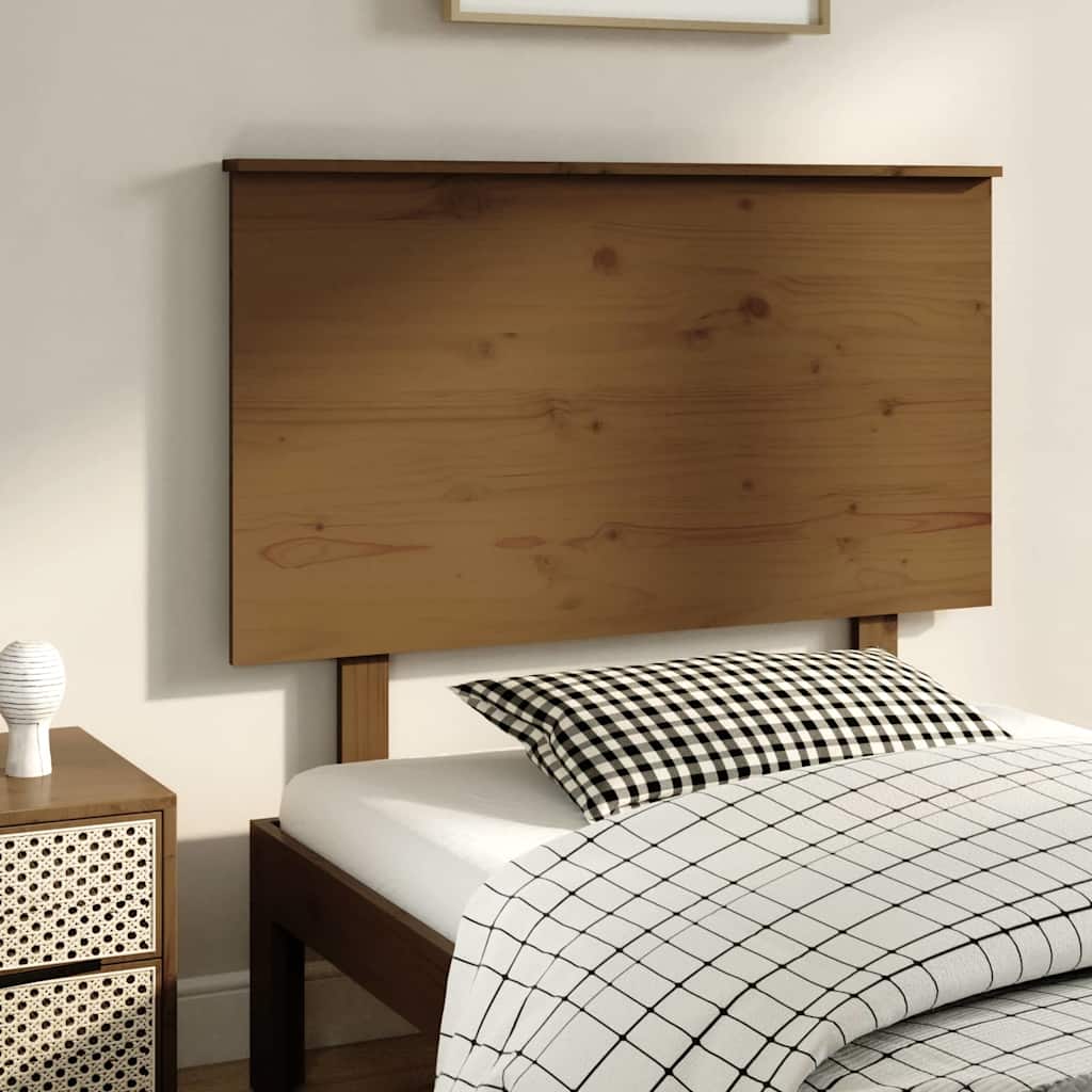 Headboard Honey Brown 104 X 6 X 82.5 Cm Solid Pine Wood