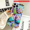 2DFlat Colorful Christmas Cookies Phone Case All Inclusive Film Hard Phone Case, Compatible with iPhone 18 Pro Max 17 16 15 14 13 12 11