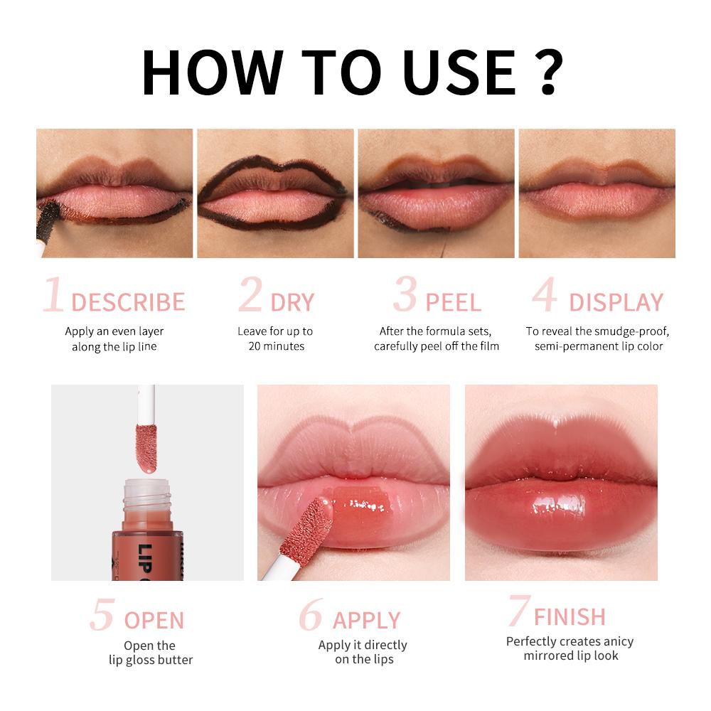 Lip Liner And Butter Non-stick Cup Lip Gloss Moisturizing Mirror Lip Gloss Lasting Color Lip Glaze Dye Liquid Makeup For Women